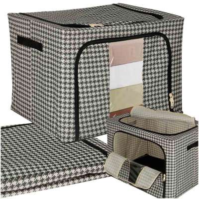Wardrobe linen organiser 100L white black