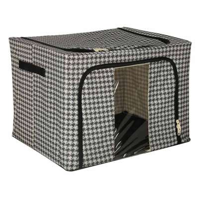 Wardrobe linen organiser 100L white black