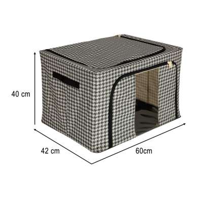 Wardrobe linen organiser 100L white black
