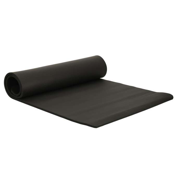 Yoga practice mat thick 185x80x1.5 cm black