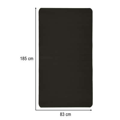 Yoga practice mat thick 185x80x1.5 cm black