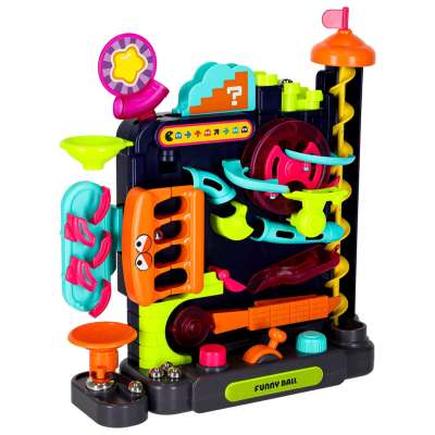 Ball obstacle course for balls arcade toy