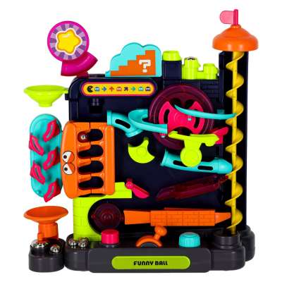 Ball obstacle course for balls arcade toy