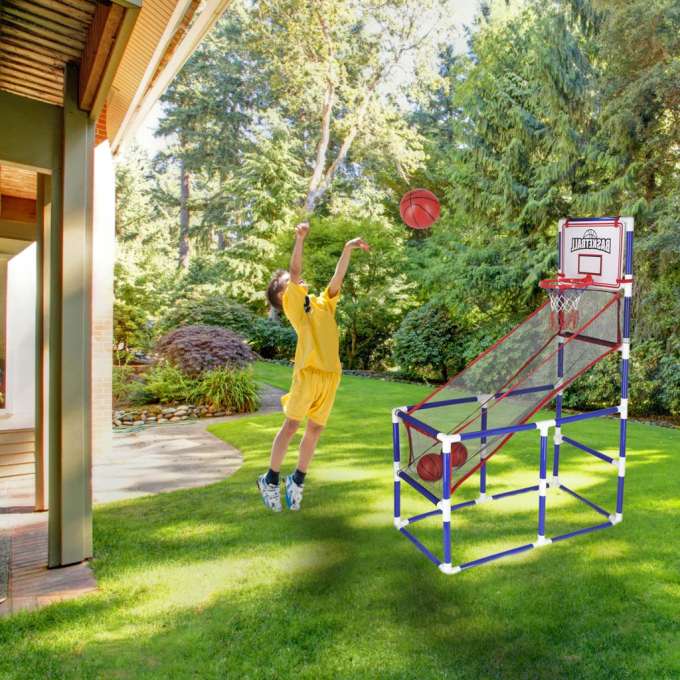 Basketball arcade game 2 balls pump