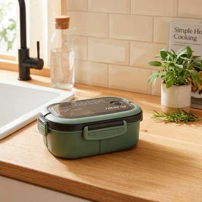 Breakfast lunchbox split 1200ml green