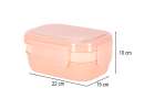 Breakfast lunchbox split 1900ml pink 10