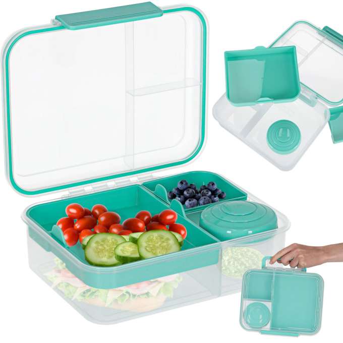 Breakfast lunchbox split 2200ml mint