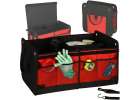 Car boot big organiser bag black red 1