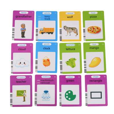Card reader for learning English vocabulary fade 8.5'' fiche blue