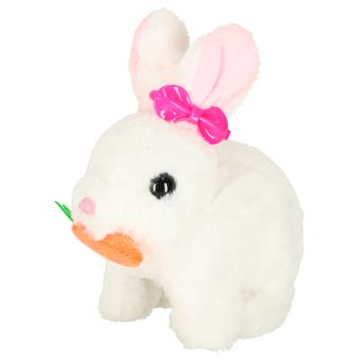 Carrot bunny rabbit walks wiggles ears