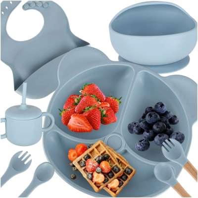 Children's 8-piece silicone cookware mint