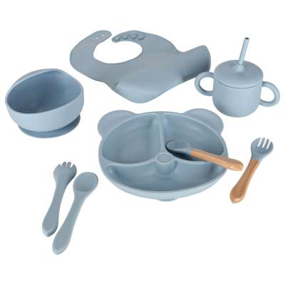 Children's 8-piece silicone cookware mint
