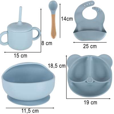 Children's 8-piece silicone cookware mint