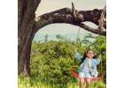 Children's garden swing flat durable red 9