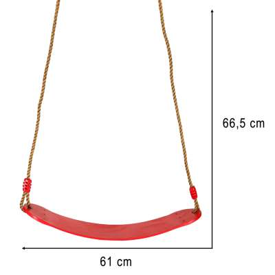 Children's garden swing flat durable red