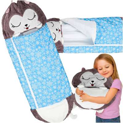 Children's hiking sleeping bag 135x50cm blue