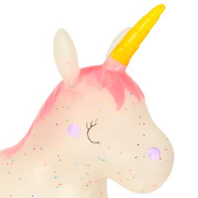 Children's rubber jumping unicorn