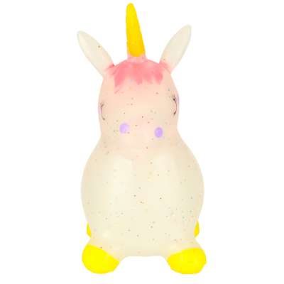 Children's rubber jumping unicorn