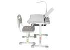 Children's school desk adjustable chair LED lamp USB grey 4