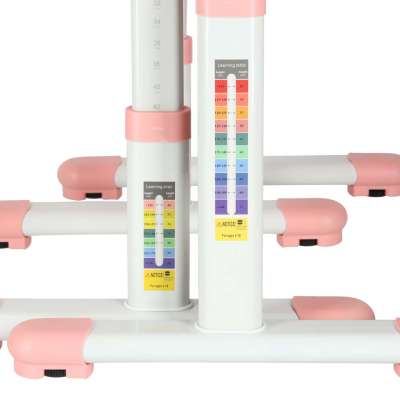 Children's school desk adjustable chair LED lamp USB pink