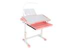 Children's school desk adjustable chair LED lamp USB pink 8