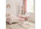 Children's school desk adjustable chair LED lamp USB pink 12