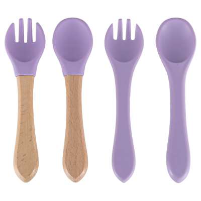 Children's silicone utensils 8 el. purple
