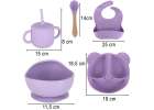 Children's silicone utensils 8 el. purple 11