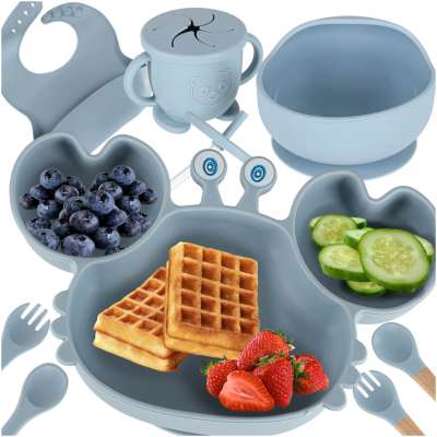 Children's silicone utensils crab zest 9el niebi