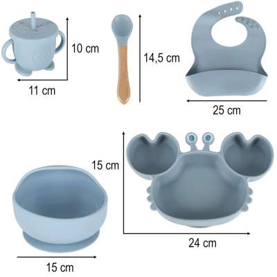 Children's silicone utensils crab zest 9el niebi