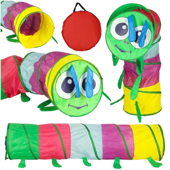 Children's tunnel tent garden track self-folding home garden large folding caterpillar