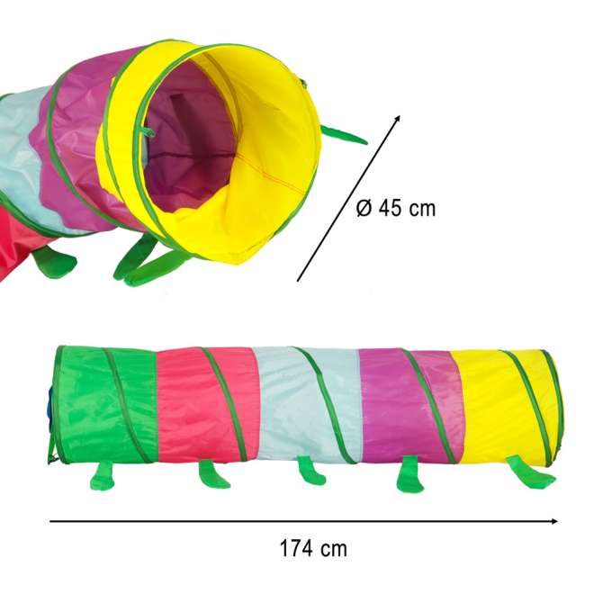 Children's tunnel tent garden track self-folding home garden large folding caterpillar