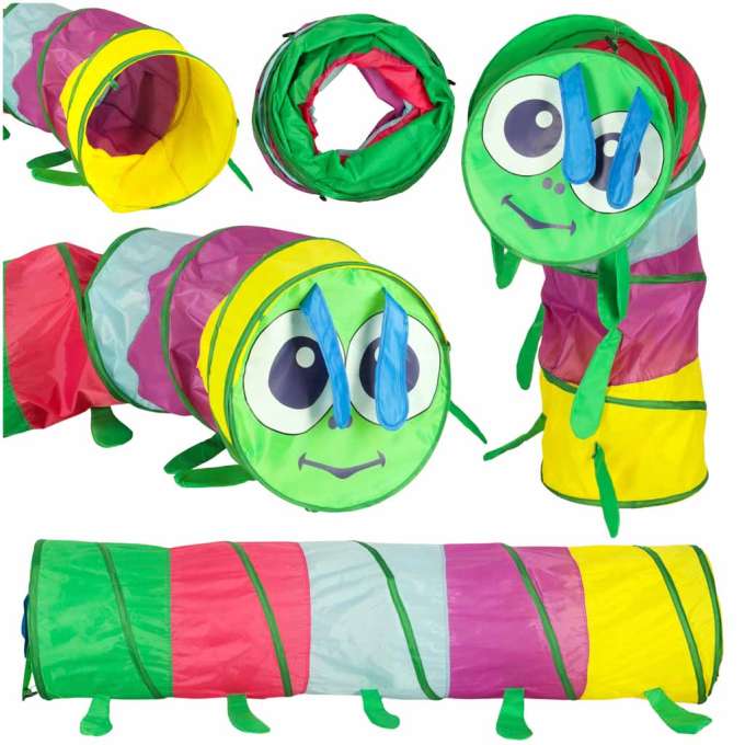 Children's tunnel tent garden track self-folding home garden large folding caterpillar