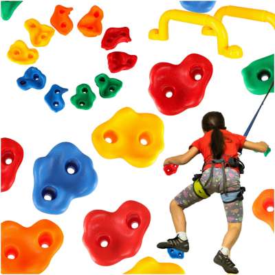 Climbing stones children's climbing frames colourful 10 pcs + screws