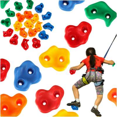 Climbing stones children's climbing frames colourful 20 pcs + screws
