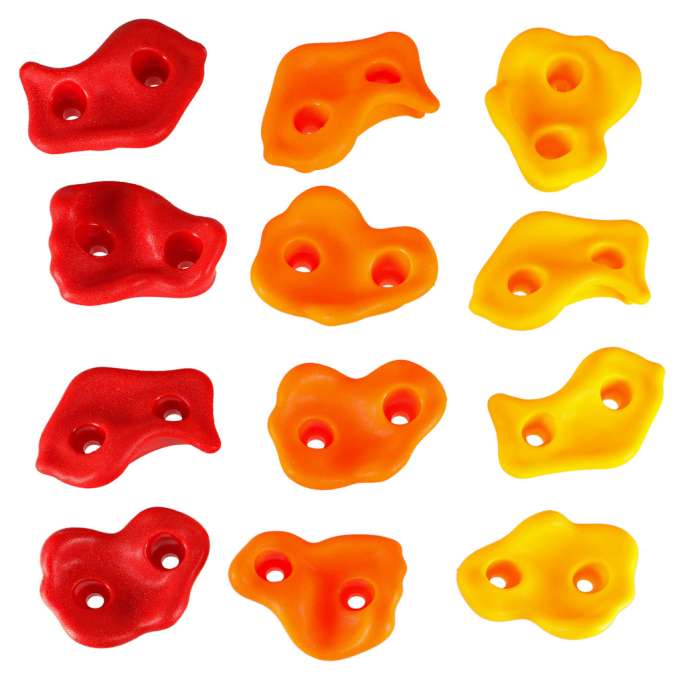 Climbing stones children's climbing frames colourful 20 pcs + screws