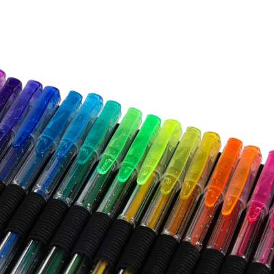 Coloured gel pens in a case 100pcs + 100 caps