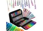 Coloured gel pens in a case 100pcs + 100 caps 1