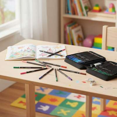 Coloured pencils in case 120pcs.