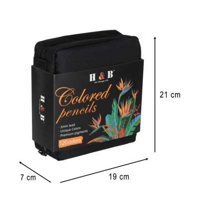 Coloured pencils in case 120pcs.