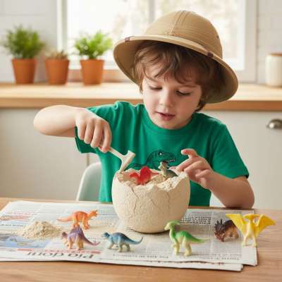 Dinosaurs excavation dinosaur egg 12 figures archaeological set