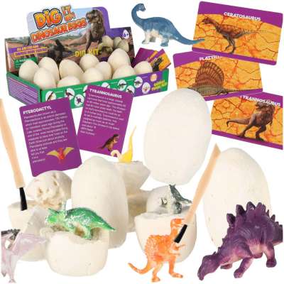 Dinosaurs excavation dinosaur eggs figures archaeological set 12 eggs