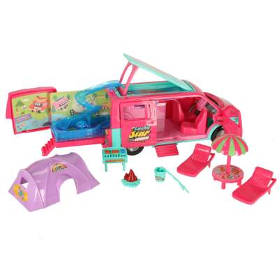 Doll Camper Van Playset with Accessories Doll Pool