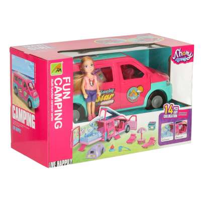 Doll Camper Van Playset with Accessories Doll Pool