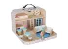 Dollhouse in a suitcase with accesories and wooden furniture 15