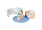 Dollhouse in a suitcase with accesories and wooden furniture 5