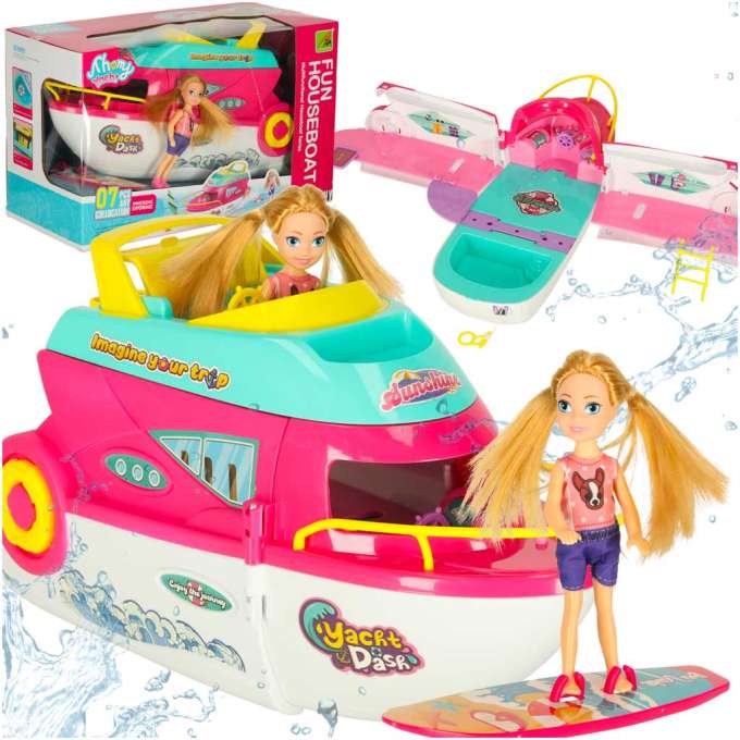 Dolls' boat folding yacht doll accessories
