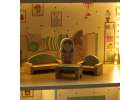 Domek dla lalek drewniany LULILO Peonio 70cm LED róż 13