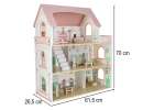 Domek dla lalek drewniany LULILO Peonio 70cm LED róż 17