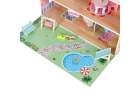 Domek dla lalek drewniany Lulilo Gardeno z ogródkiem mebelki 70cm różowy LED 8